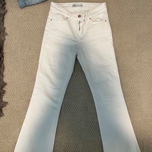 Zara white flare jeans